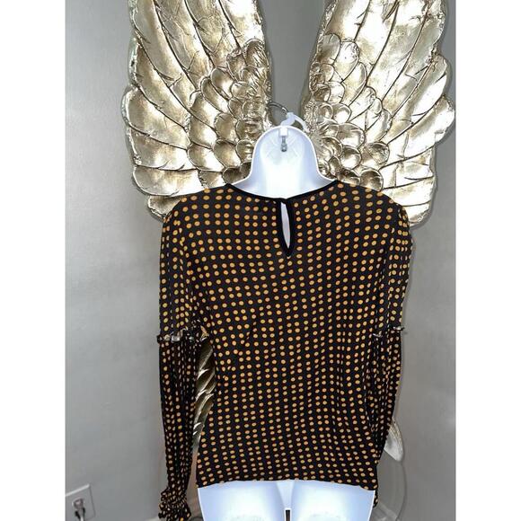 BL^NK Anthropologie Women’s Leopard Long Sleeve Blouse  SZ Medium - Picture 7 of 9
